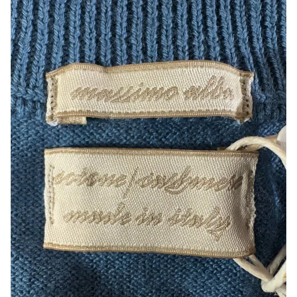 Massimo Alba Cotton cashmere jersey t-shirt sz M color blue rain NWT $490 ItalY - Picture 2 of 9